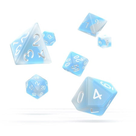 OAKIE DOAKIE DICE: POLYHEDRAL RPG SET GLOW IN THE DARK - ARCTIC (7CT)