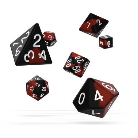OAKIE DOAKIE DICE: POLYHEDRAL RPG SET GLOW IN THE DARK - LAVA (7CT)