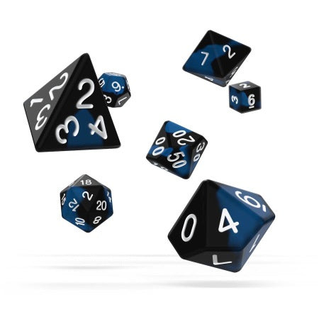 OAKIE DOAKIE DICE: POLYHEDRAL RPG SET GLOW IN THE DARK - DEEP OCEAN (7CT)
