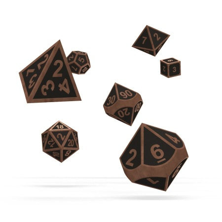 OAKIE DOAKIE DICE: POLYHEDRAL RPG SET METAL DICE - STEAMPUNK (7CT)