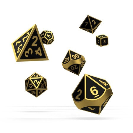 OAKIE DOAKIE DICE: POLYHEDRAL RPG SET METAL DICE - ALCHEMY GOLD (7CT)