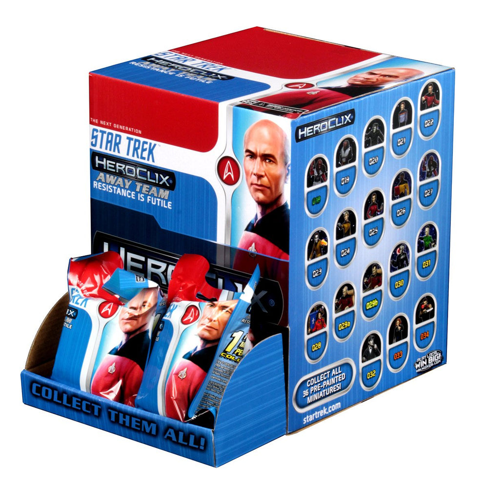 Star Trek HeroClix Away Team: The Next Generation – Resistance is Futile Gravity Feed Display