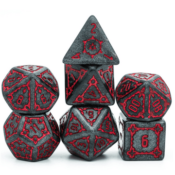 HUGE BLACK CASTLE DICE SET - 25MM