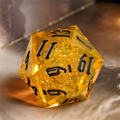 55MM TITAN D20 - SHARP EDGE ORANGE BUBBLES