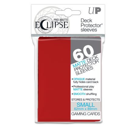 ULTRA PRO: ECLIPSE DECK PROTECTOR - APPLE RED SMALL 60CT 85830