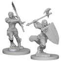 Pathfinder Deep CutsTM Unpainted Miniatures: Half-Orc Female Barbarian