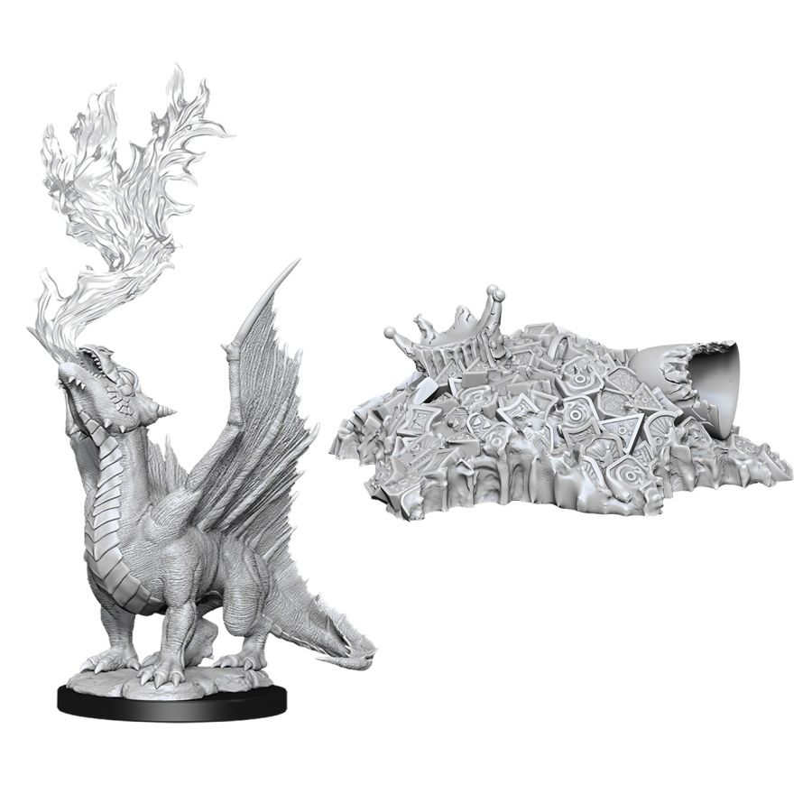 D&D Nolzur's Marvelous Miniatures -  Gold Dragon Wyrmling & Small Treasure Pile