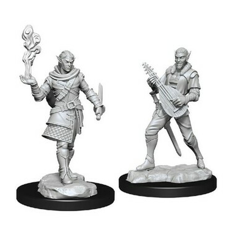 Critical Role Unpainted Miniatures: Pallid Elf Rogue and Bard Male