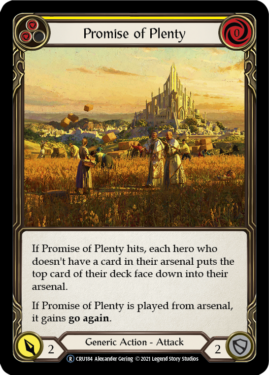 Promise of Plenty (Yellow) (Rainbow Foil) [U-CRU184-RF] Unlimited Rainbow Foil