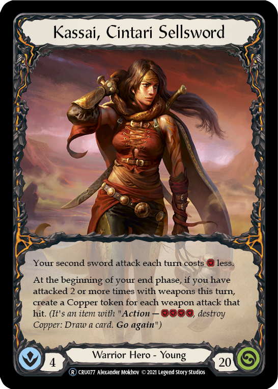 Kassai, Cintari Sellsword (Rainbow Foil) [U-CRU077-RF] Unlimited Rainbow Foil
