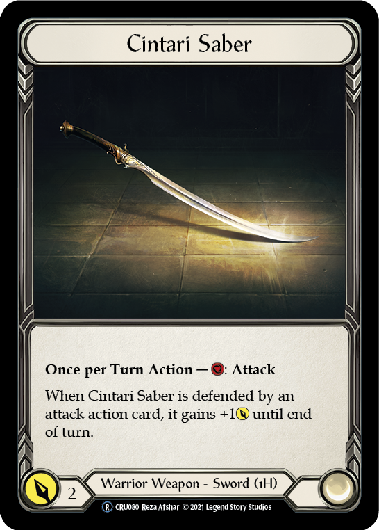 Cintari Saber (Rainbow Foil) [U-CRU080-RF] Unlimited Rainbow Foil