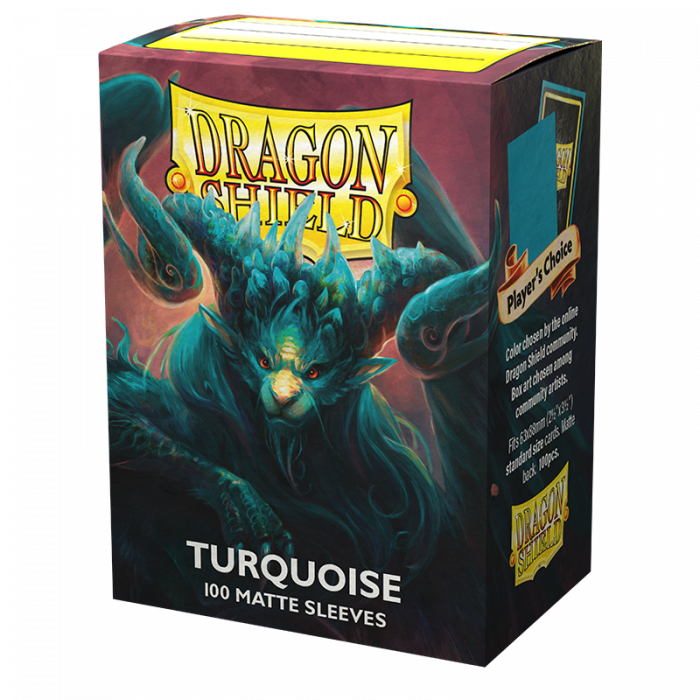 Dragon Shields: (100) Matte Turquoise