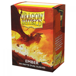 Dragon Shields: (100) Matte Dual Sleeves Ember