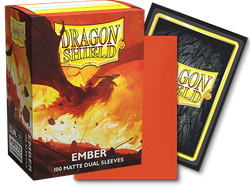 Dragon Shields: (100) Matte Dual Sleeves Ember