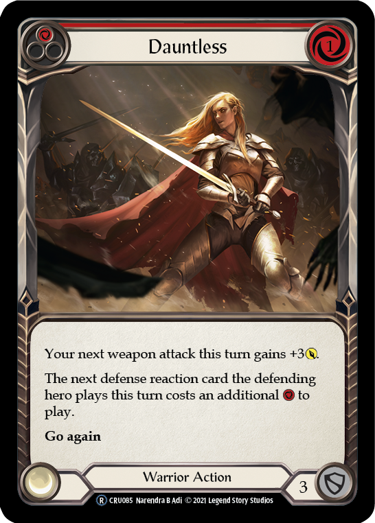 Dauntless (Red) (Rainbow Foil) [U-CRU085-RF] Unlimited Rainbow Foil