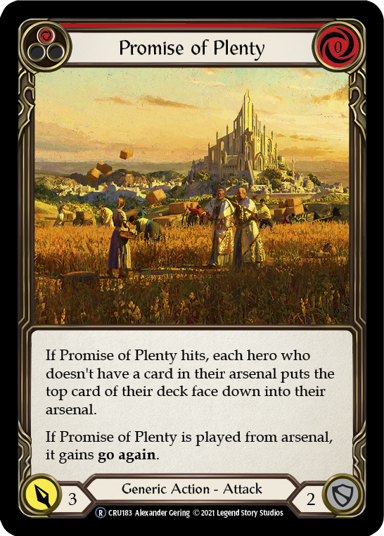 Promise of Plenty (Red) (Rainbow Foil) [U-CRU183-RF] Unlimited Rainbow Foil
