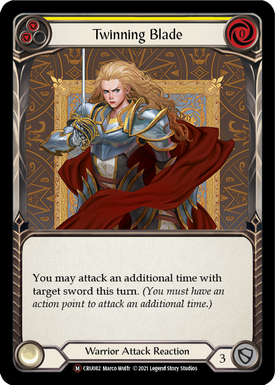 Twinning Blade (Rainbow Foil) [U-CRU082-RF] Unlimited Rainbow Foil