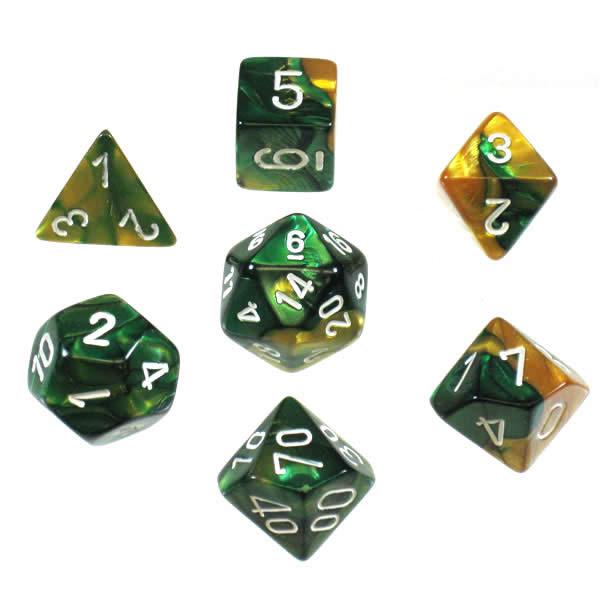 GOLD / GREEN 7 DIE GEMINI