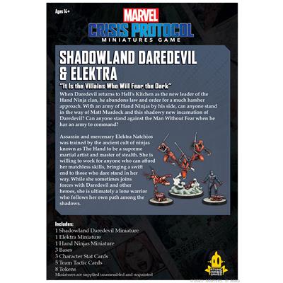 MARVEL CRISIS PROTOCOL: SHADOWLAND DAREDEVIL & ELEKTRA