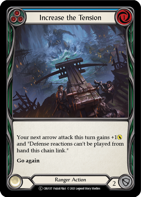 Increase the Tension (Blue) (Rainbow Foil) [U-CRU137-RF] Unlimited Rainbow Foil