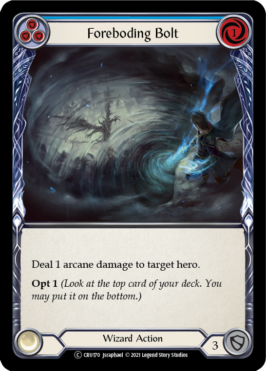 Foreboding Bolt (Blue) (Rainbow Foil) [U-CRU170-RF] Unlimited Rainbow Foil
