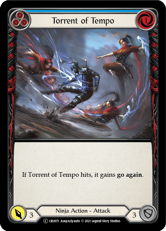 Torrent of Tempo (Blue) (Rainbow Foil) [U-CRU071-RF] Unlimited Rainbow Foil