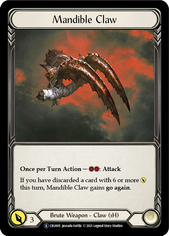 Mandible Claw (Rainbow Foil) [U-CRU005-RF] Unlimited Rainbow Foil