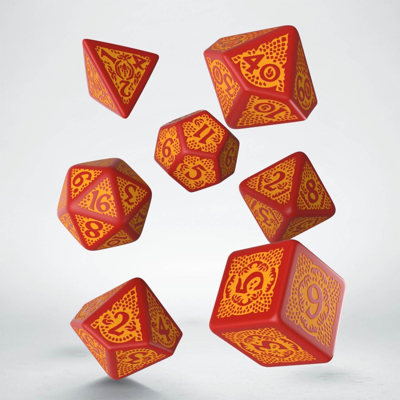 Dice Set: Dragon Slayer Red & orange Dice Set