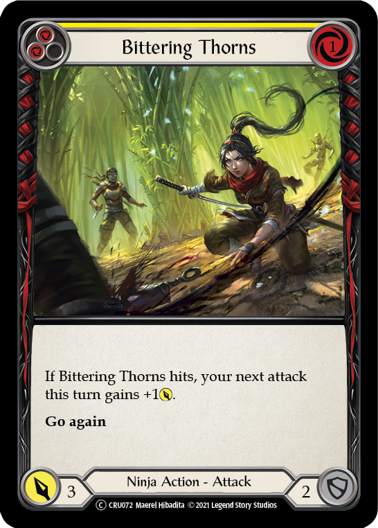 Bittering Thorns (Rainbow Foil) [U-CRU072-RF] Unlimited Rainbow Foil
