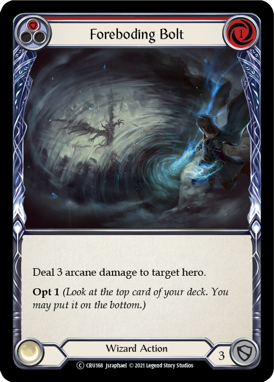 Foreboding Bolt (Red) (Rainbow Foil) [U-CRU168-RF] Unlimited Rainbow Foil