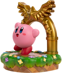 Kirby and the Goal Door Statue