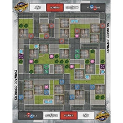Carnage Corners – Monsterpocalypse fabric playmat, generic box packaging