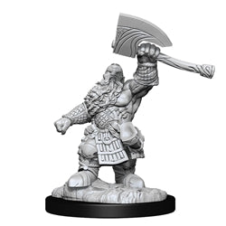 Magic the Gathering Unpainted Miniatures: Dwarf Fighter & Dwarf Cleric