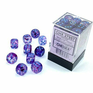 Nebula: Nocturnal/Blue 12mm D6 Dice Block (36 Dice)