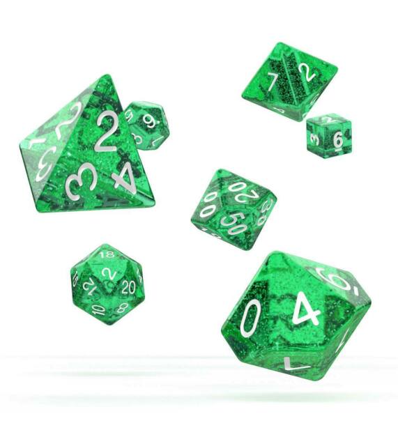 OAKIE DOAKIE DICE: POLYHEDRAL RPG SET SPECKLED - GREEN (7CT)