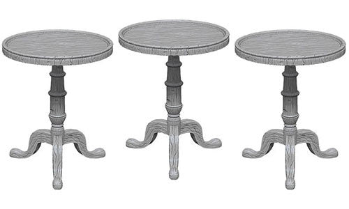 WizKids Deep CutsTM Unpainted Miniatures: Small Round Tables